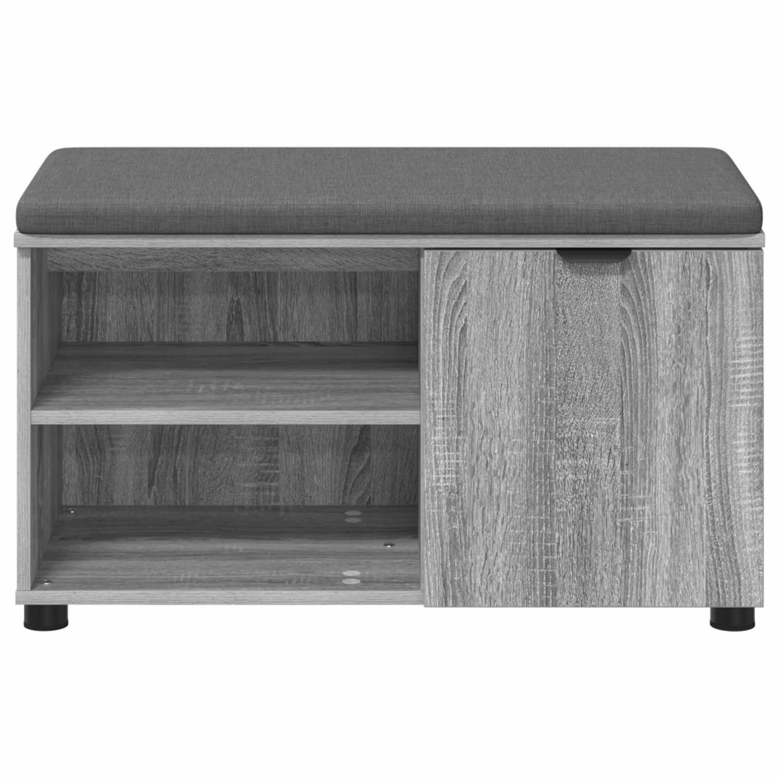 Koridoriaus suolas su pagalve Pilka Sonoma 80 x 38 x 46 cm