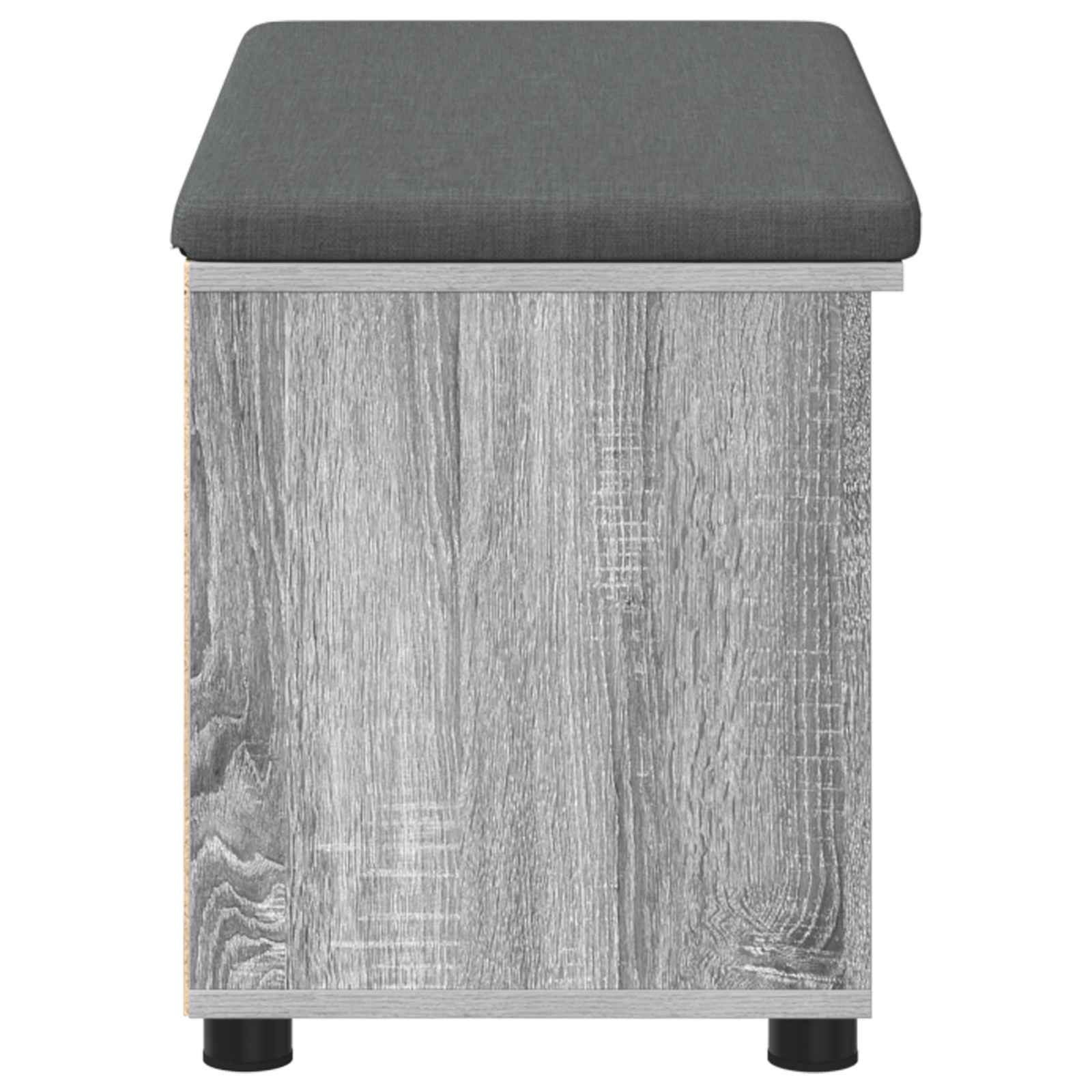 Koridoriaus suolas su pagalve Pilka Sonoma 80 x 38 x 46 cm
