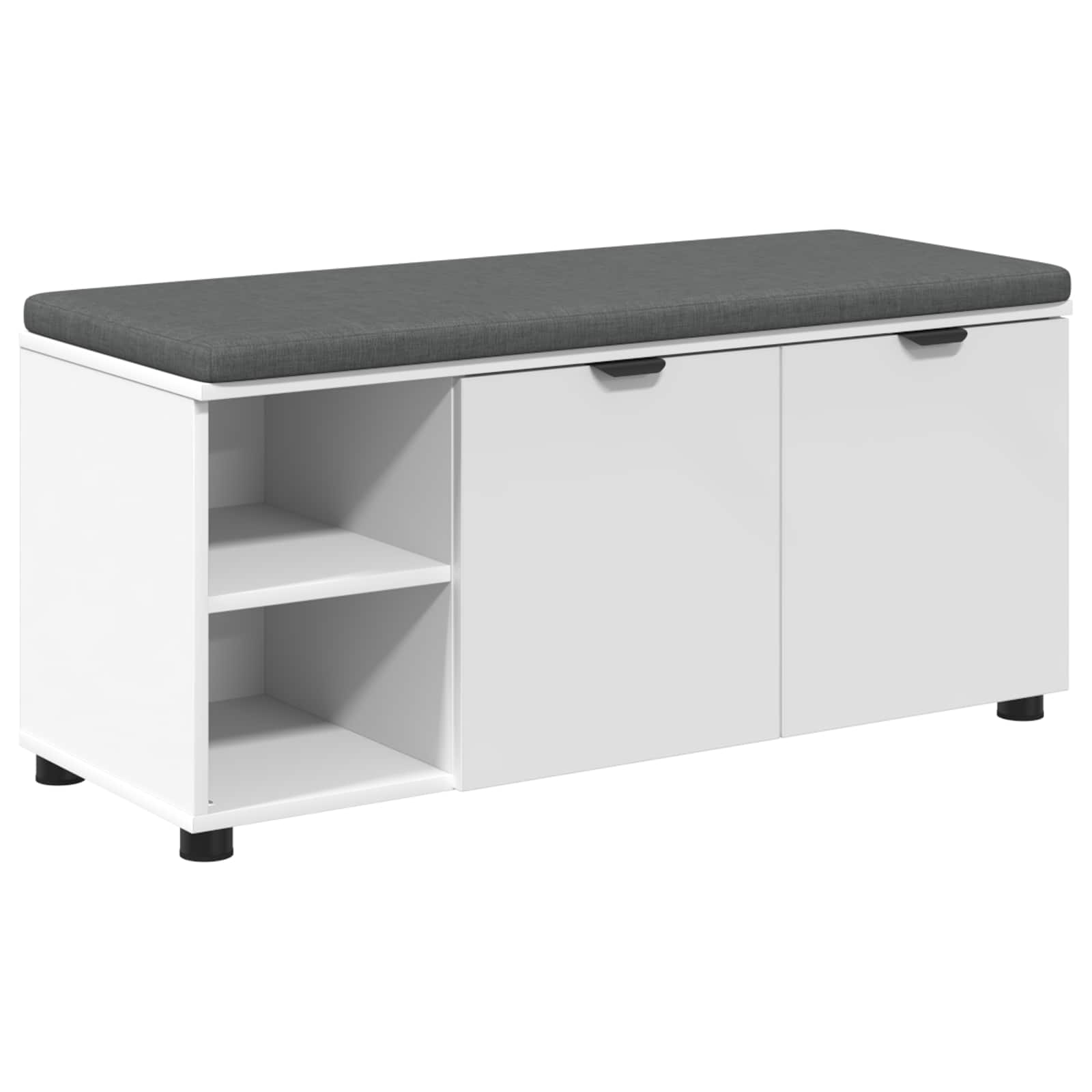 Koridoriaus suolas su pagalve Baltas 100 x 38 x 46 cm