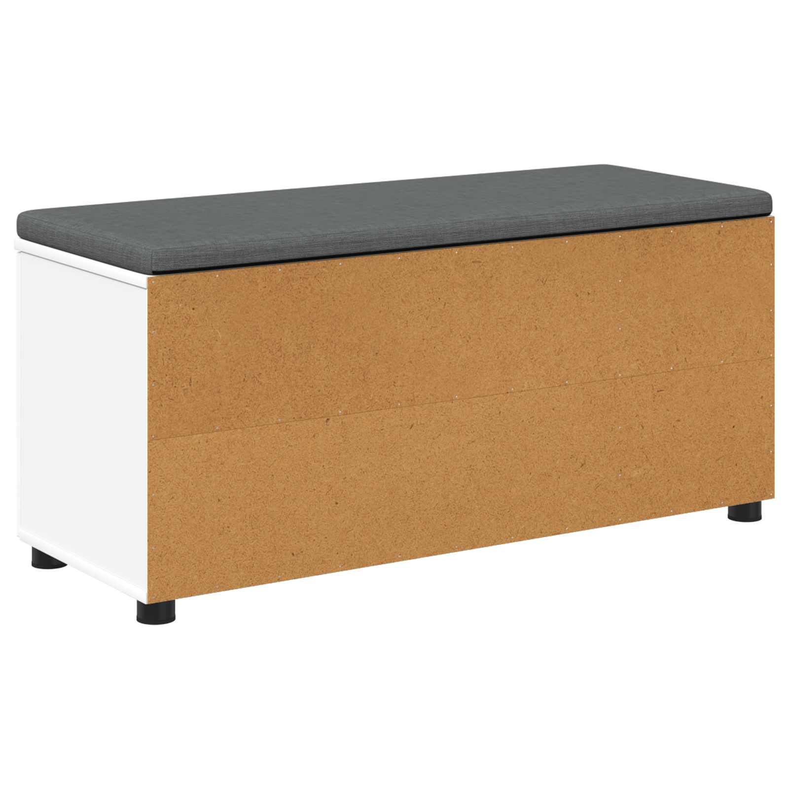 Koridoriaus suolas su pagalve Baltas 100 x 38 x 46 cm