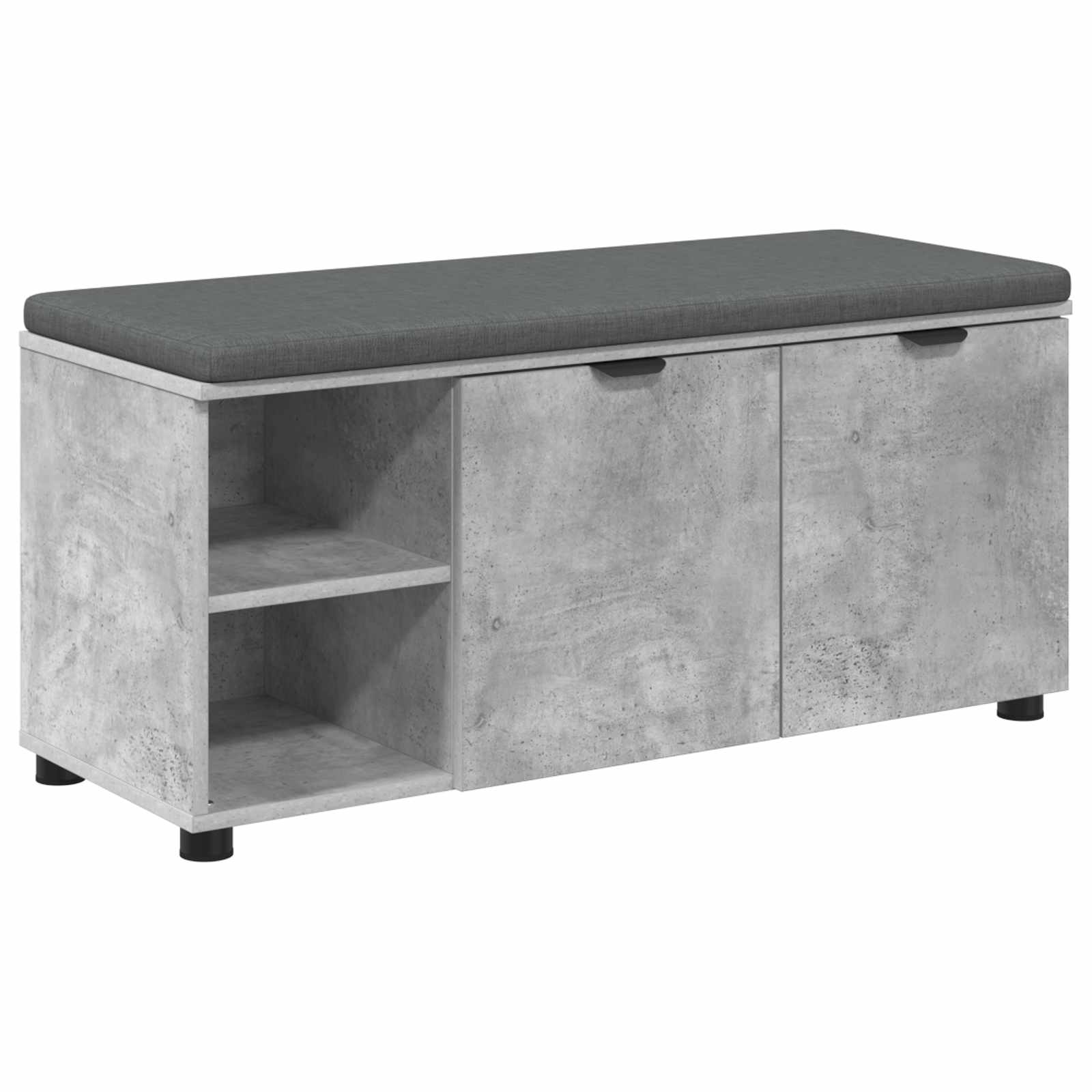 Koridoriaus suolas su pagalve Betono Pilka 100 x 38 x 46 cm
