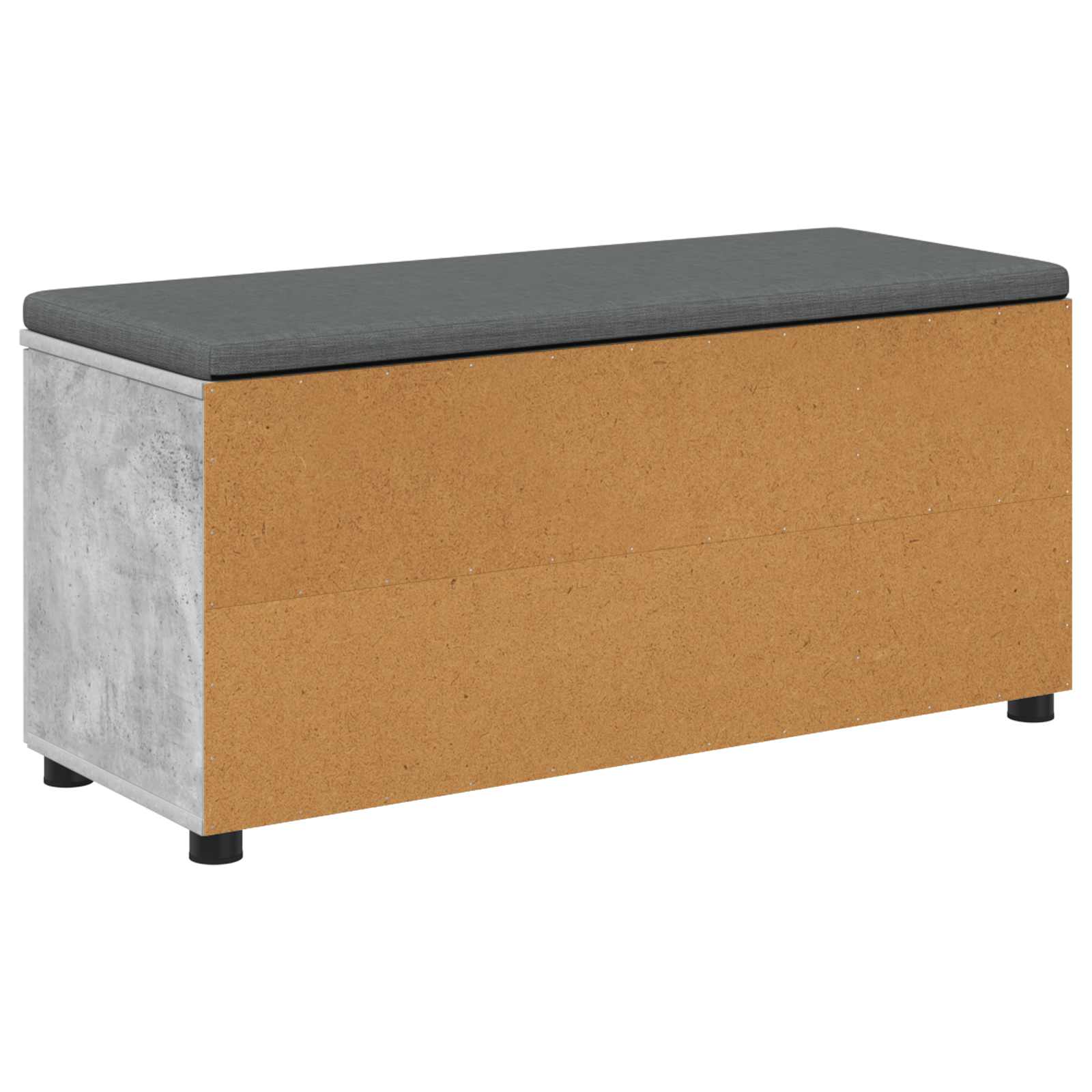 Koridoriaus suolas su pagalve Betono Pilka 100 x 38 x 46 cm