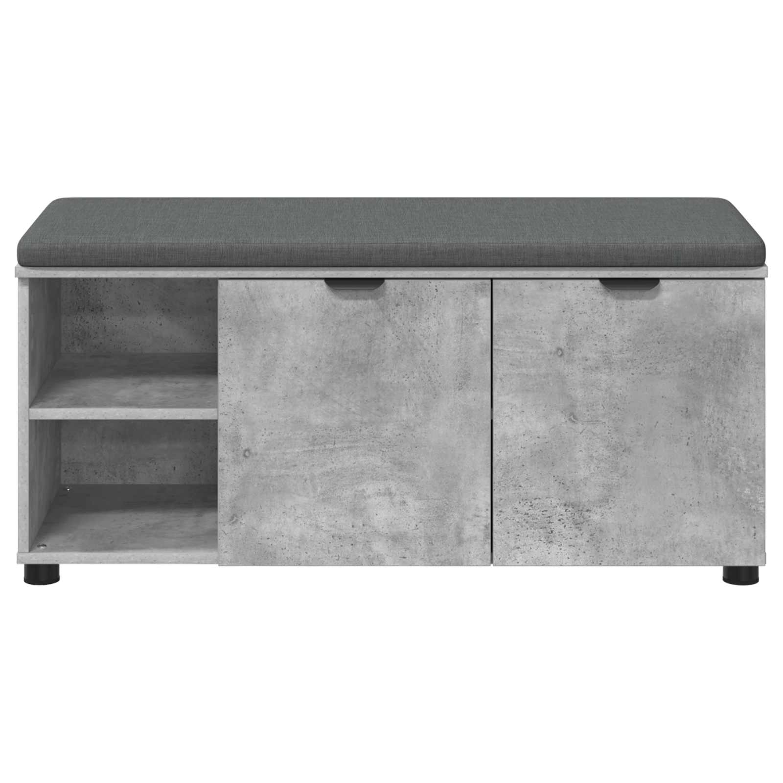 Koridoriaus suolas su pagalve Betono Pilka 100 x 38 x 46 cm