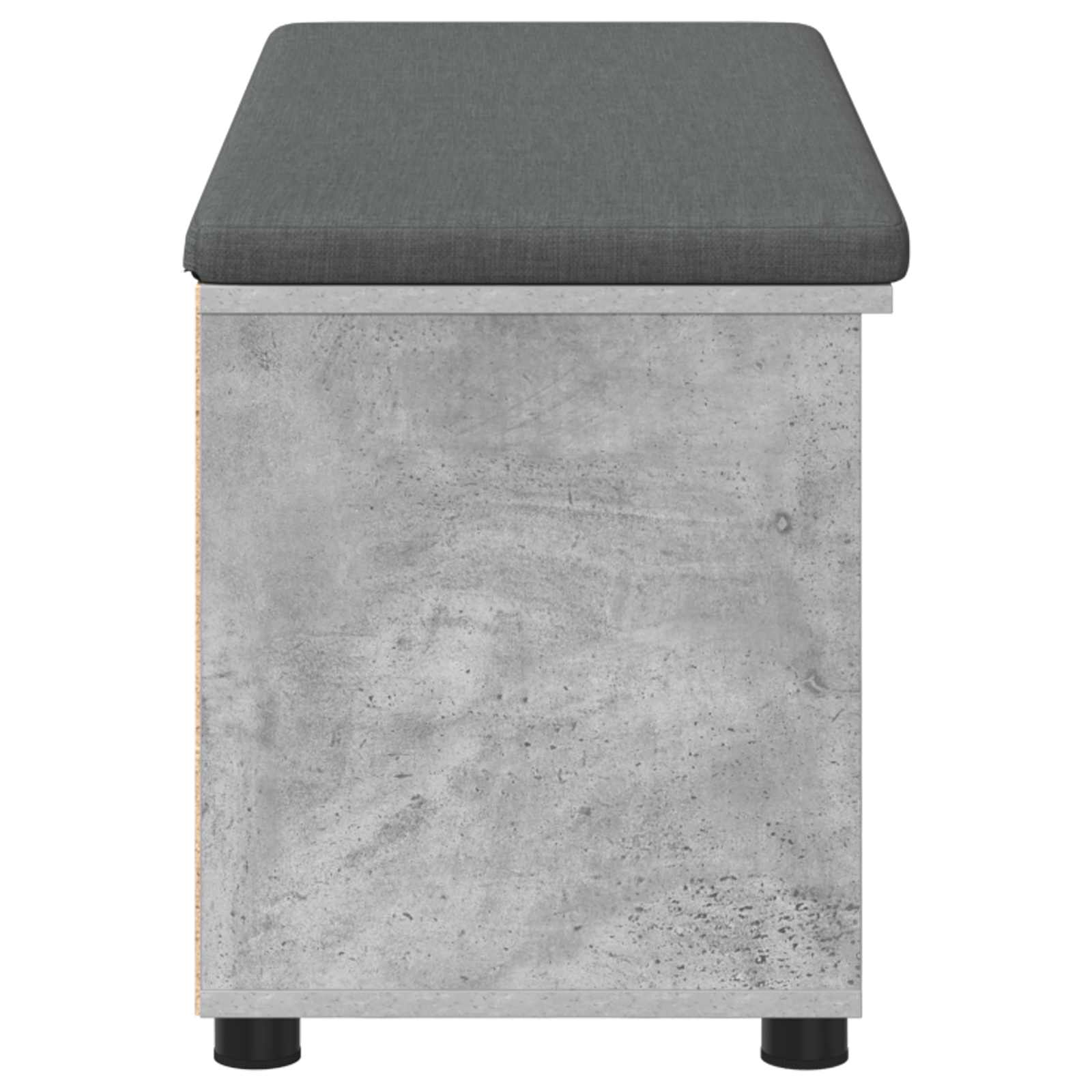 Koridoriaus suolas su pagalve Betono Pilka 100 x 38 x 46 cm