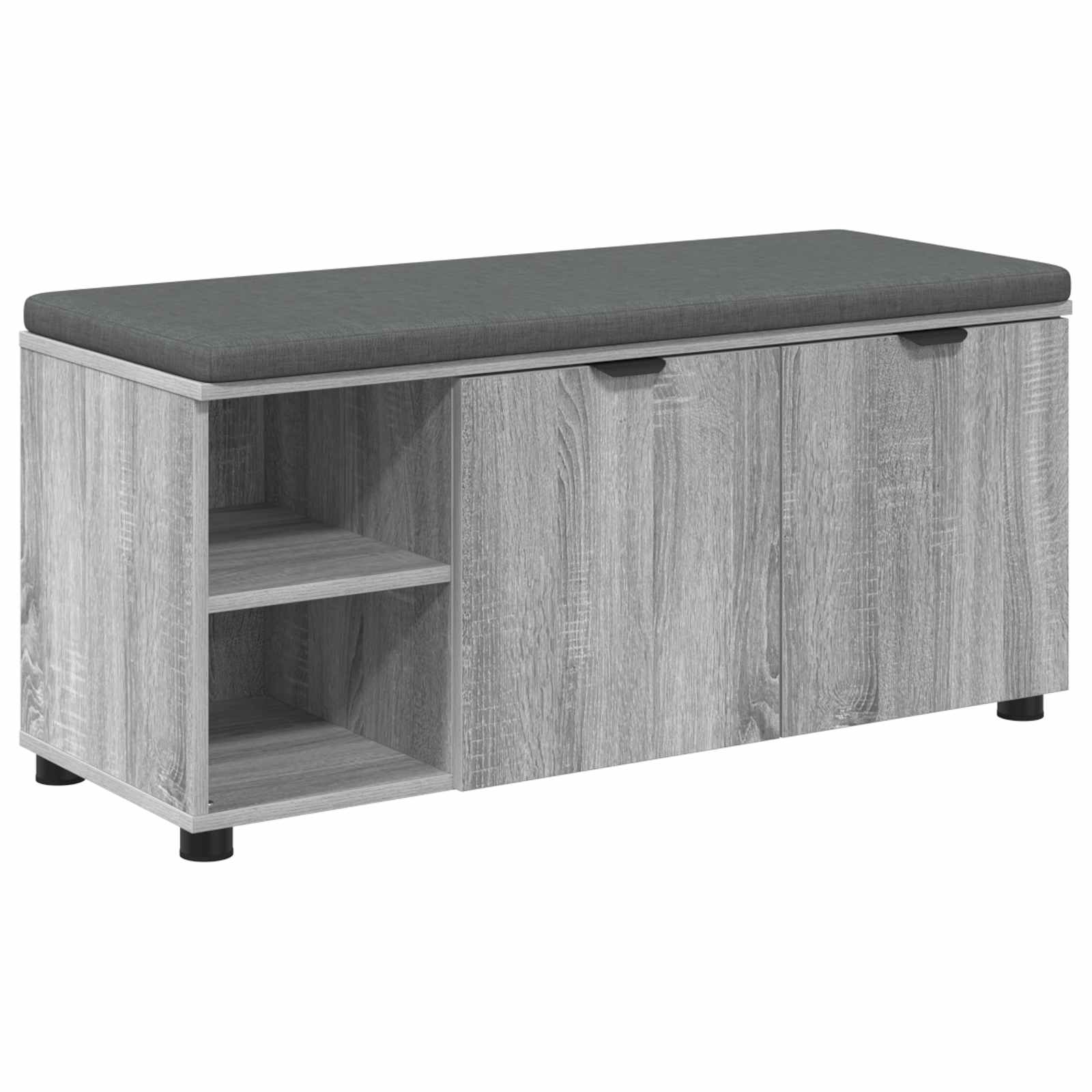 Koridoriaus suolas su pagalve Pilka Sonoma 100 x 38 x 46 cm