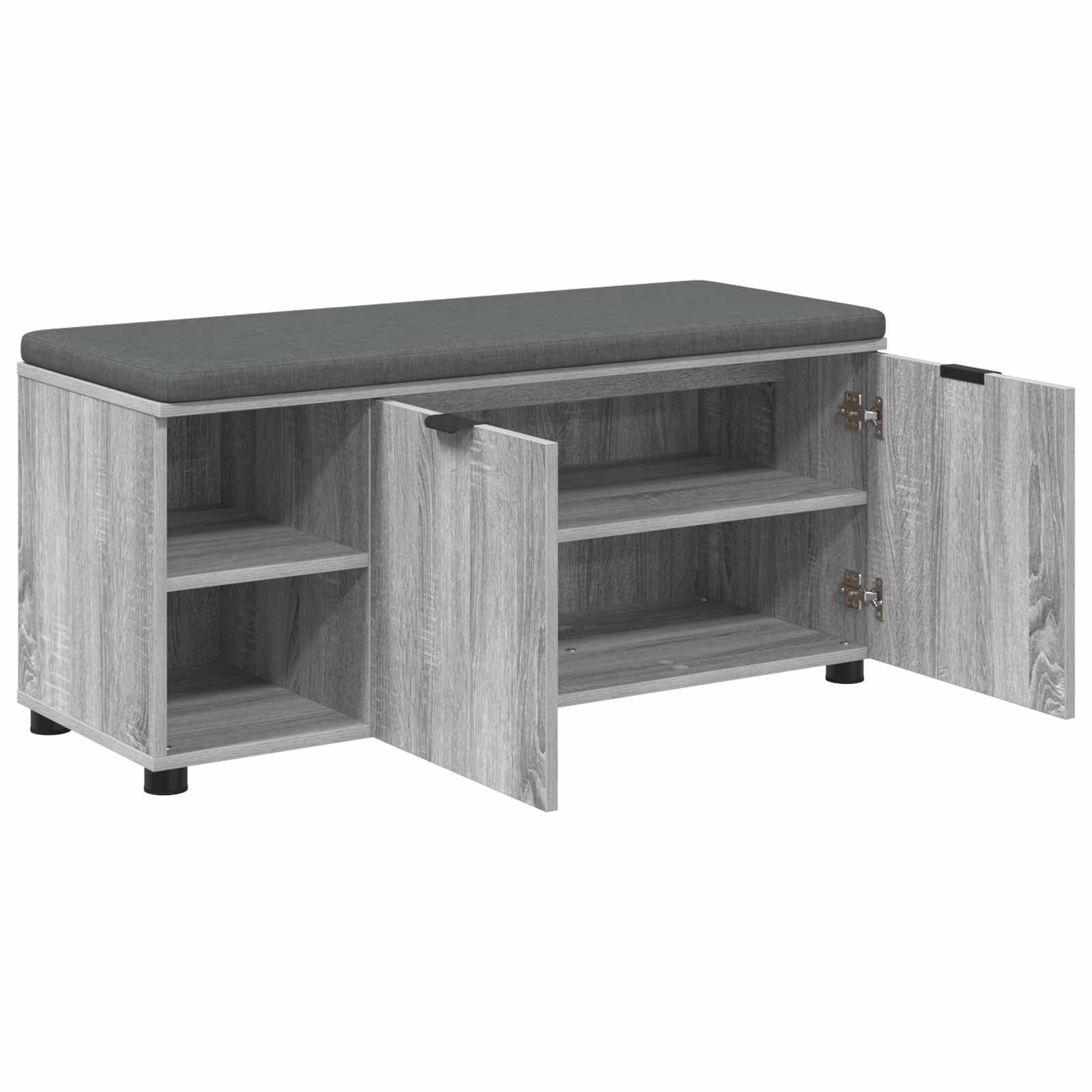 Koridoriaus suolas su pagalve Pilka Sonoma 100 x 38 x 46 cm