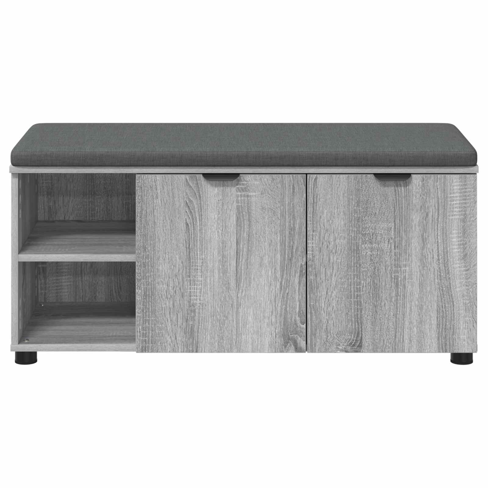 Koridoriaus suolas su pagalve Pilka Sonoma 100 x 38 x 46 cm