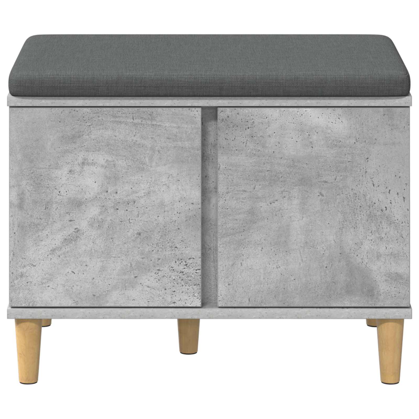 Koridoriaus suolas su pagalve Betono Pilka 60 x 38 x 46 cm