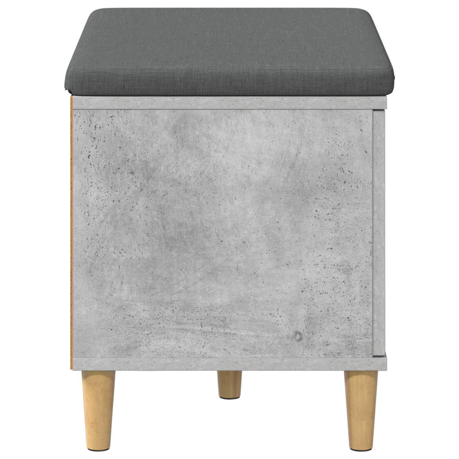 Koridoriaus suolas su pagalve Betono Pilka 60 x 38 x 46 cm