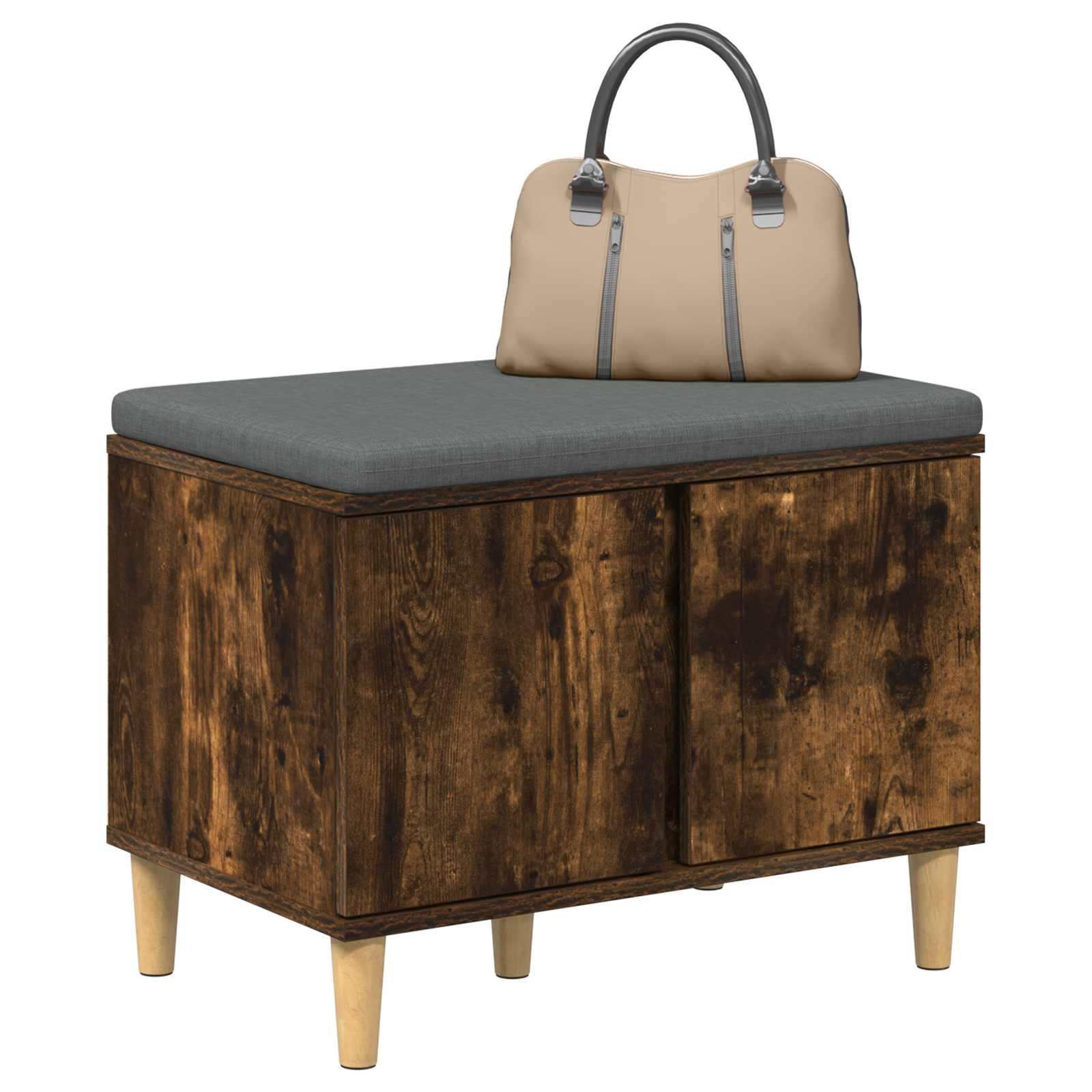 Koridora sols ar spilvenu Dūmots ozols 60 x 38 x 46 cm