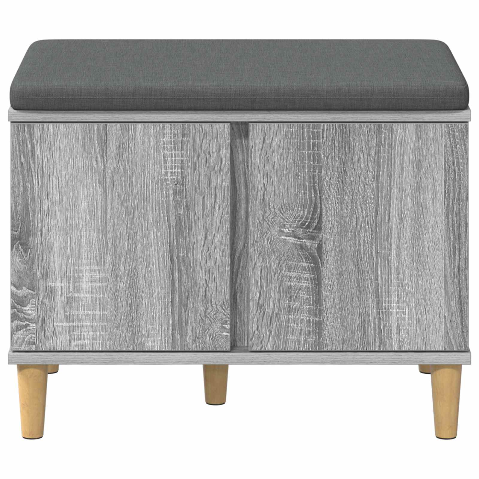 Koridoriaus suolas su pagalve Pilka Sonoma 60 x 38 x 46 cm