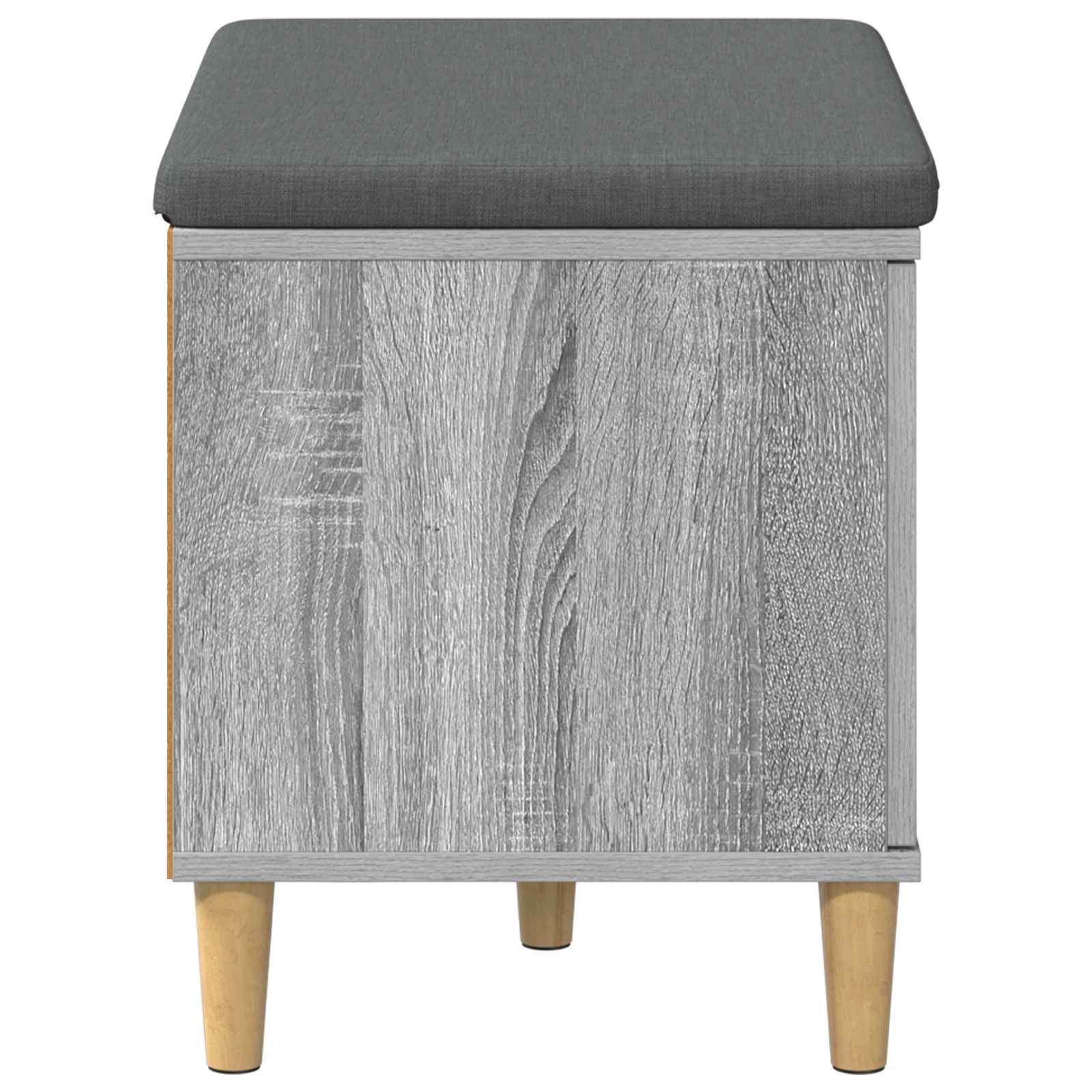 Koridoriaus suolas su pagalve Pilka Sonoma 60 x 38 x 46 cm