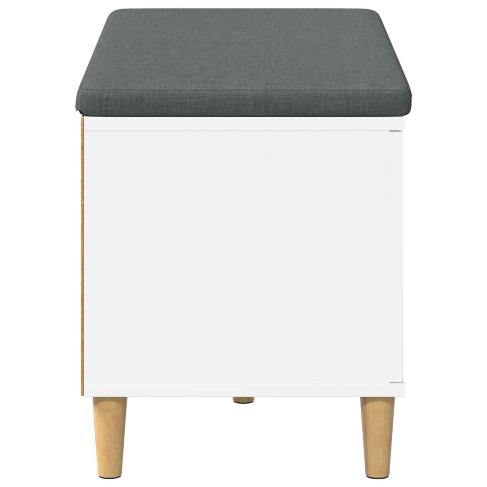 Koridoriaus suolas su pagalve su durimis Baltas 80 x 38 x 46 cm