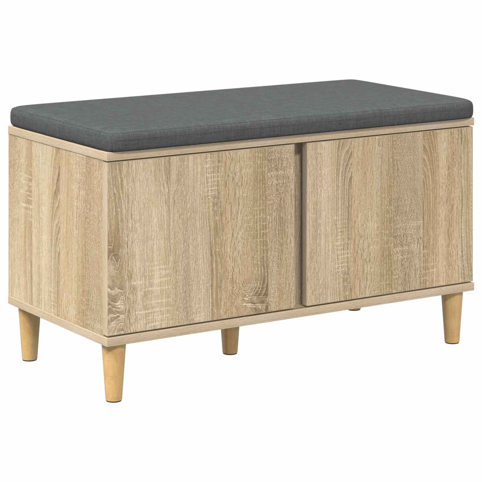Koka sols ar spilvenu Sonoma ozols 80 x 38 x 46 cm