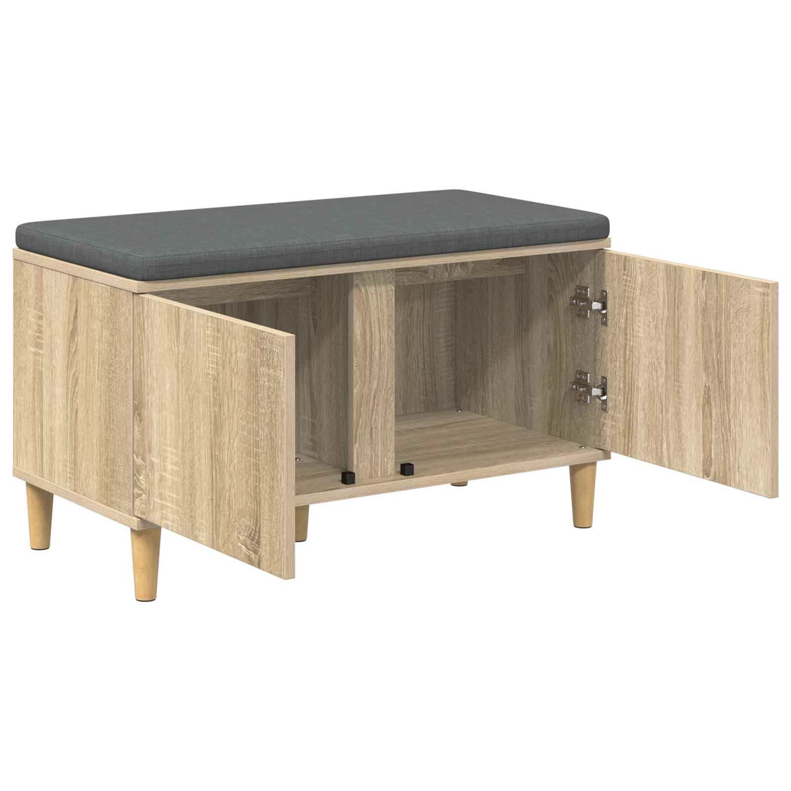Koka sols ar spilvenu Sonoma ozols 80 x 38 x 46 cm