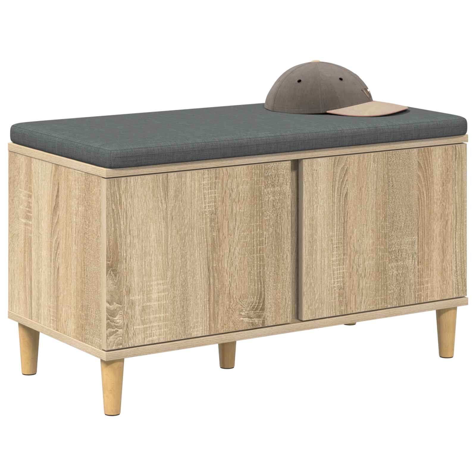 Koka sols ar spilvenu Sonoma ozols 80 x 38 x 46 cm