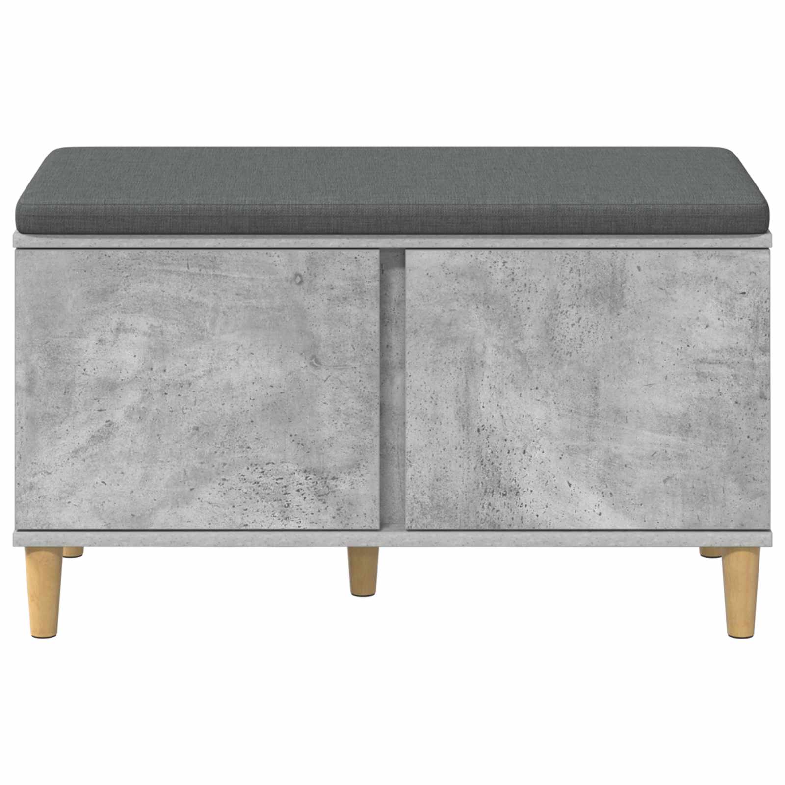 Koridoriaus suolas su pagalve Betono Pilka 80 x 38 x 46 cm