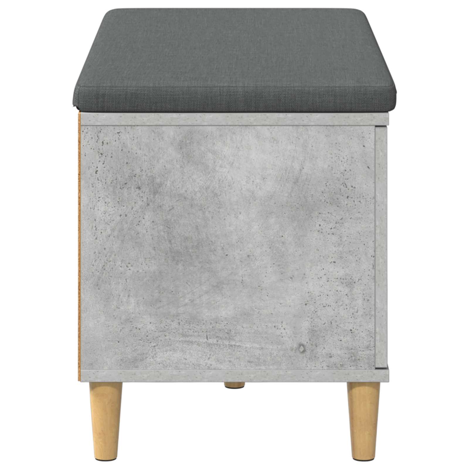 Koridoriaus suolas su pagalve Betono Pilka 80 x 38 x 46 cm