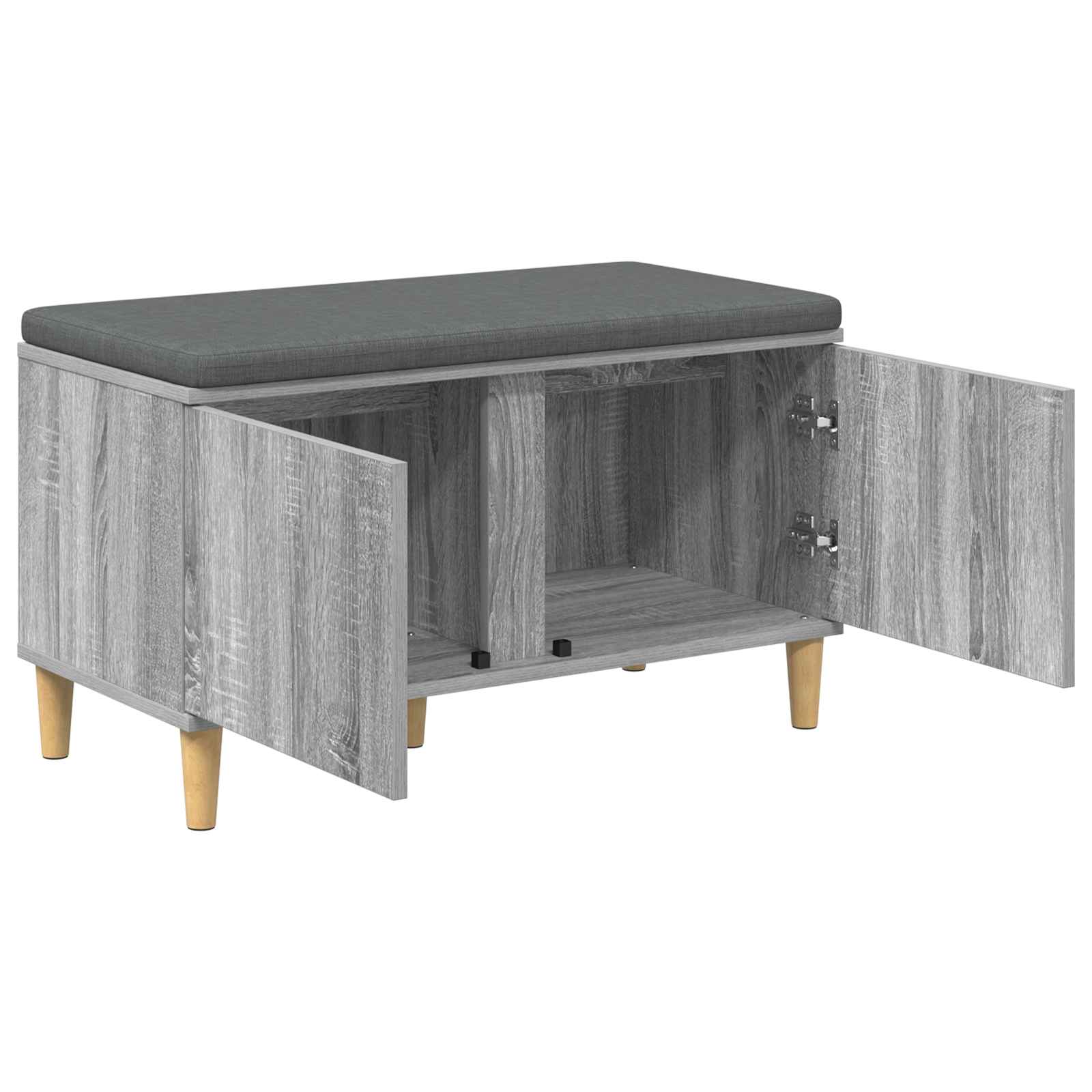 Koridoriaus suolas su pagalve Pilka Sonoma 80 x 38 x 46 cm