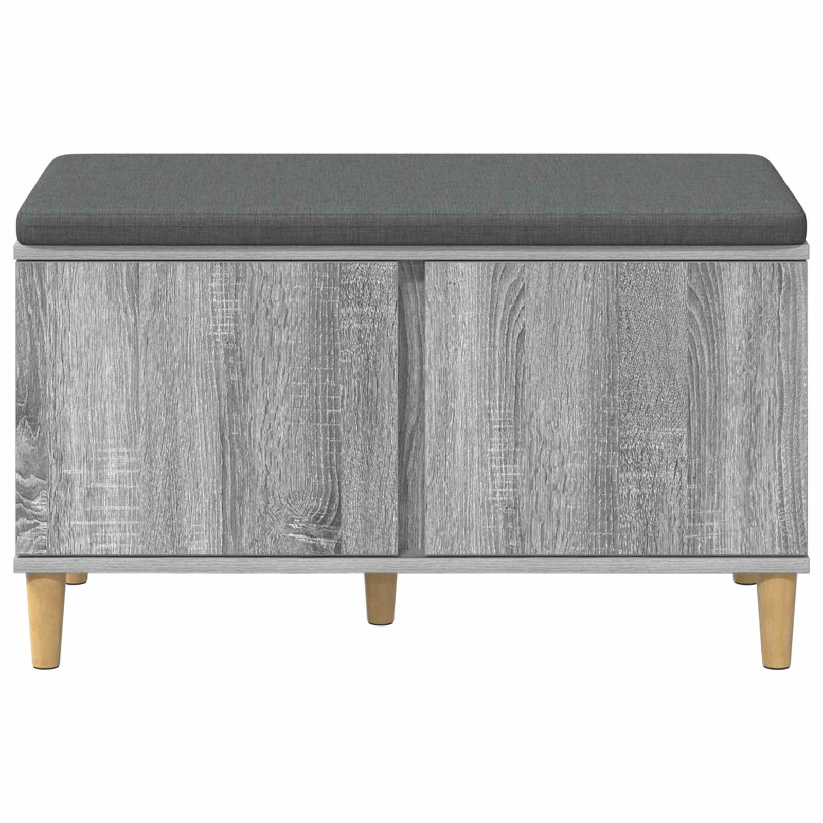 Koridoriaus suolas su pagalve Pilka Sonoma 80 x 38 x 46 cm