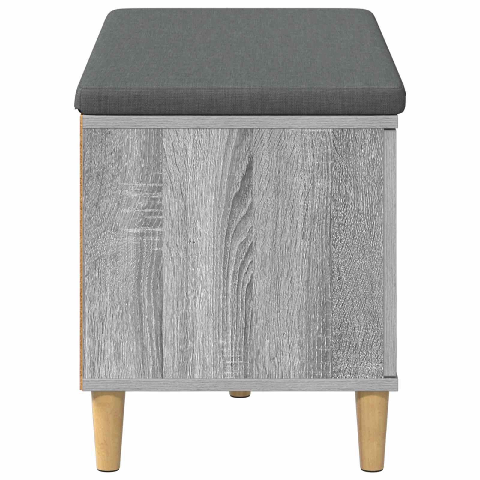 Koridoriaus suolas su pagalve Pilka Sonoma 80 x 38 x 46 cm