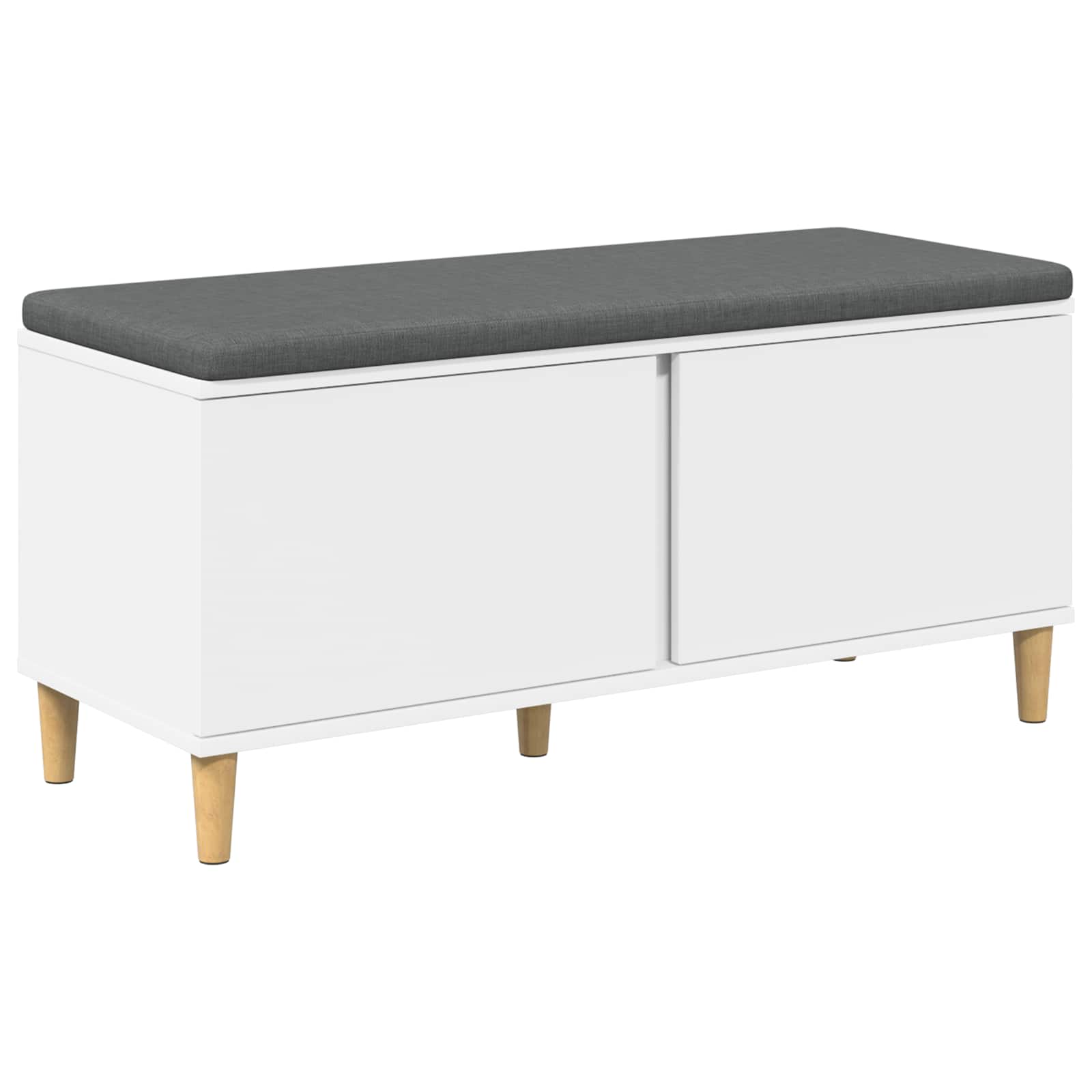 Koridoriaus suolas su pagalve Baltas 100 x 38 x 46 cm