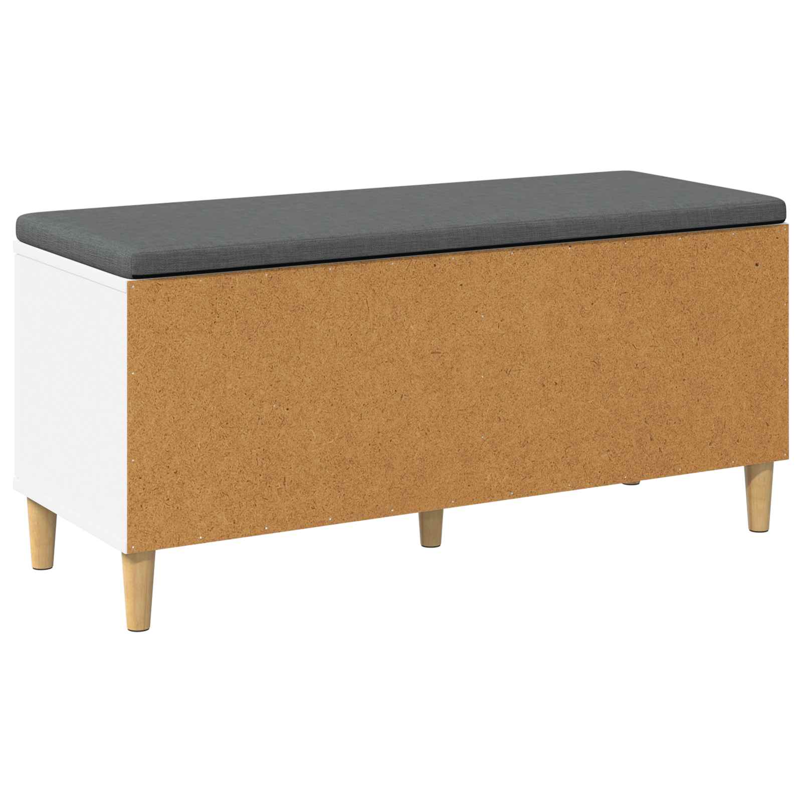 Koridoriaus suolas su pagalve Baltas 100 x 38 x 46 cm