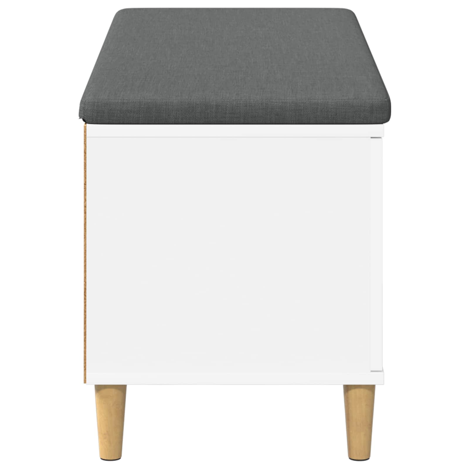 Koridoriaus suolas su pagalve Baltas 100 x 38 x 46 cm