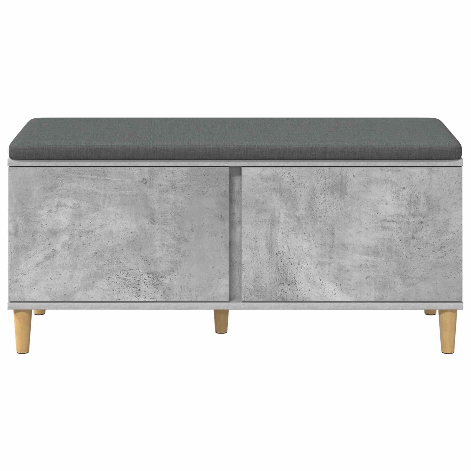 Koridoriaus suolas su pagalve Betono Pilka 100 x 38 x 46 cm