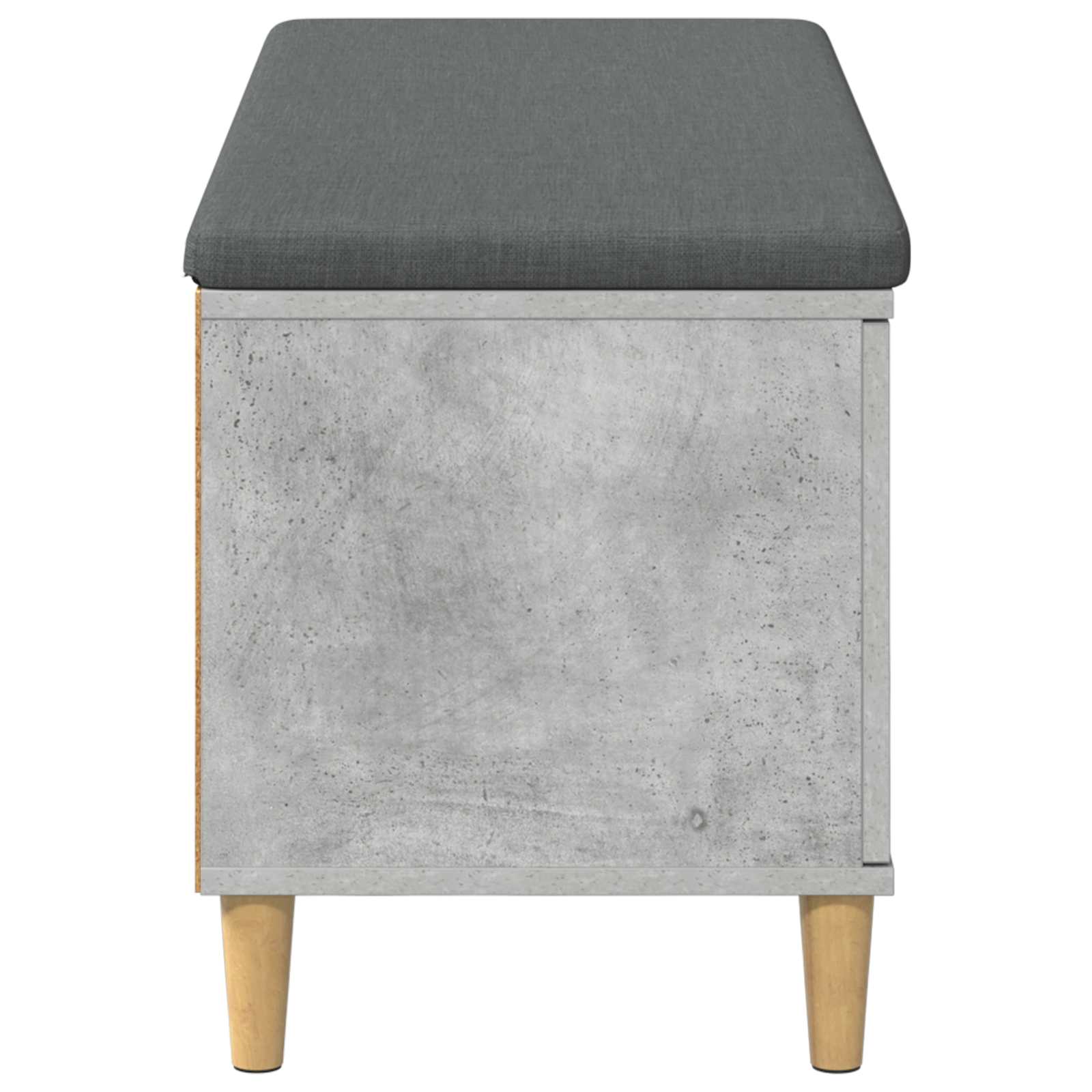 Koridoriaus suolas su pagalve Betono Pilka 100 x 38 x 46 cm