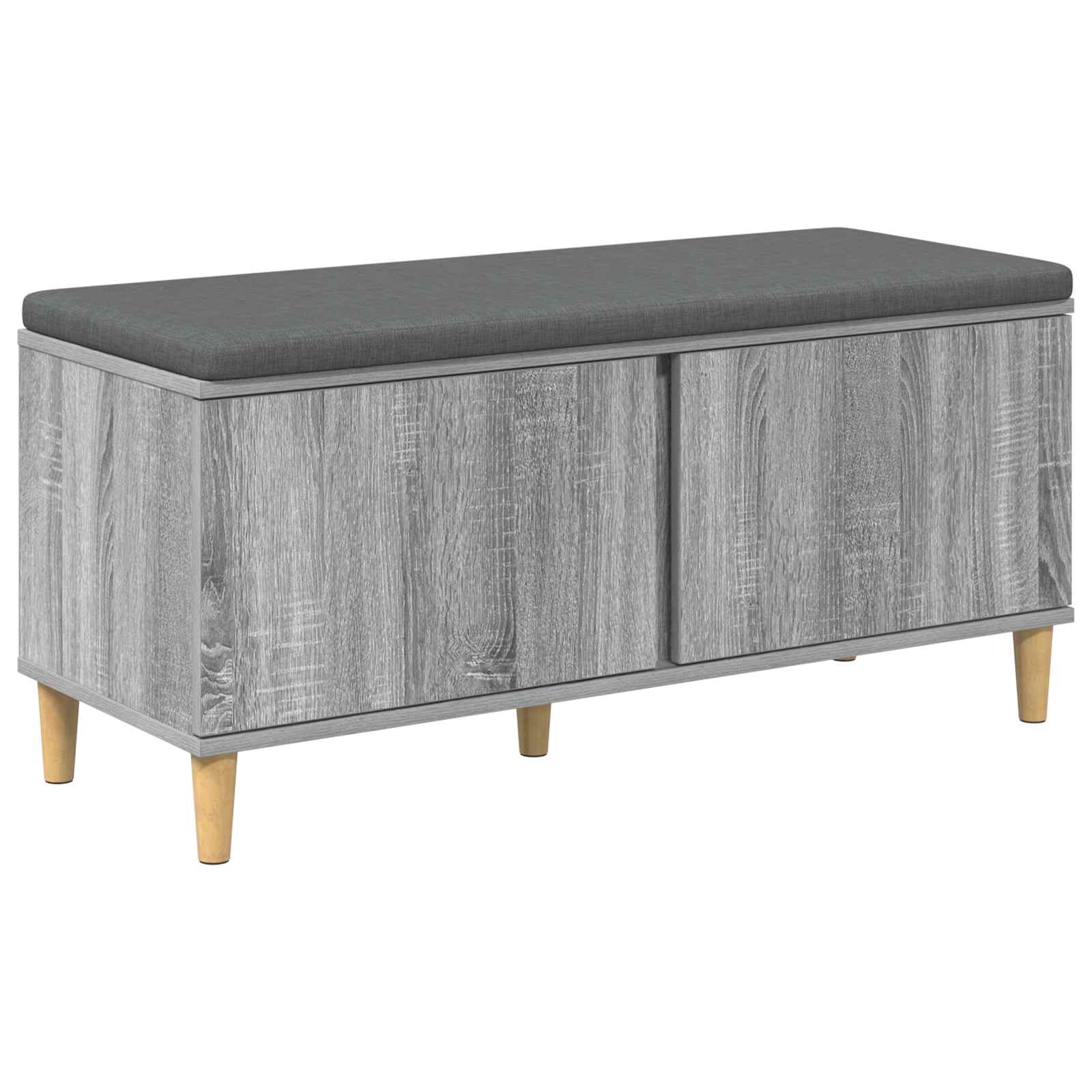 Koridoriaus suolas su pagalve Pilka Sonoma 100 x 38 x 46 cm