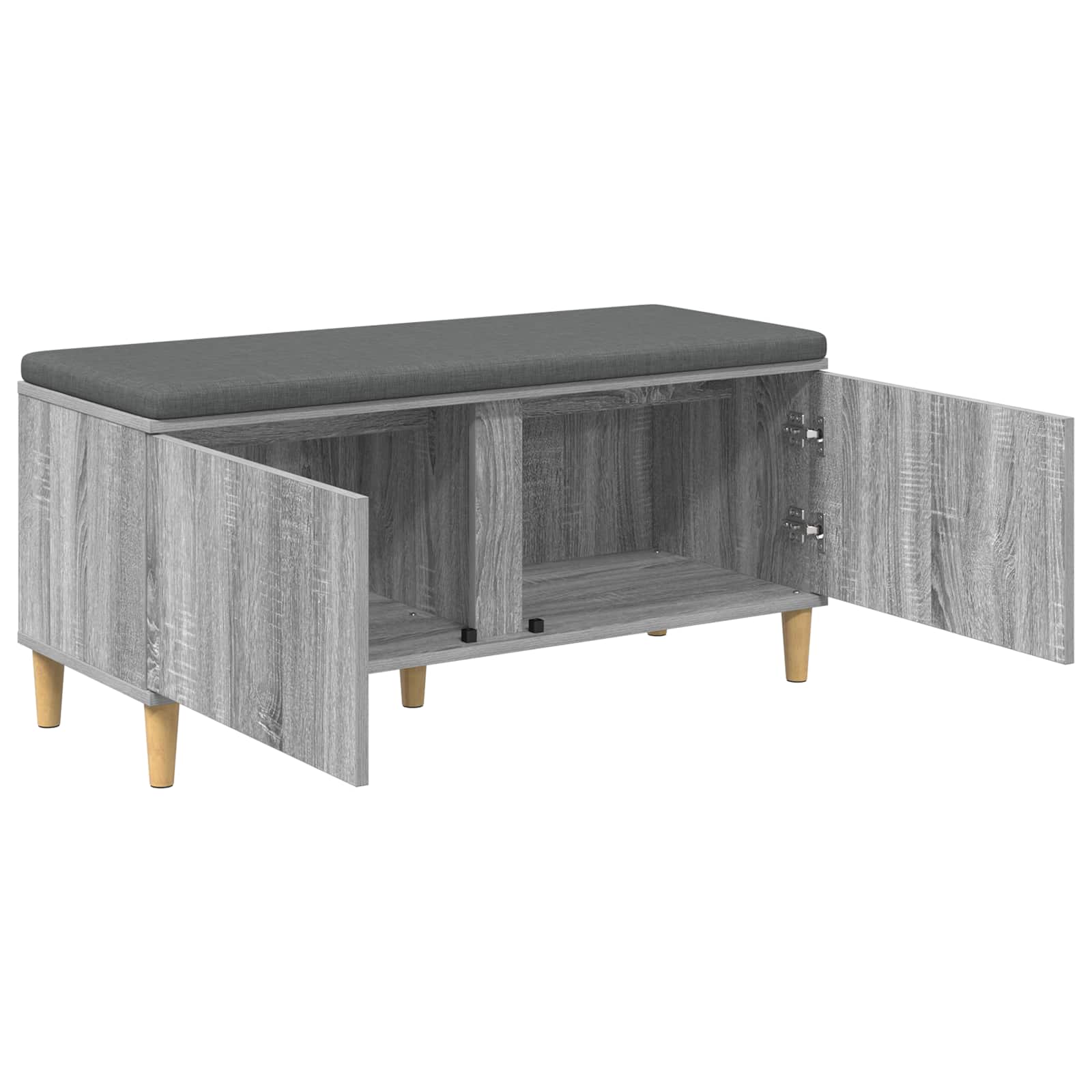 Koridoriaus suolas su pagalve Pilka Sonoma 100 x 38 x 46 cm