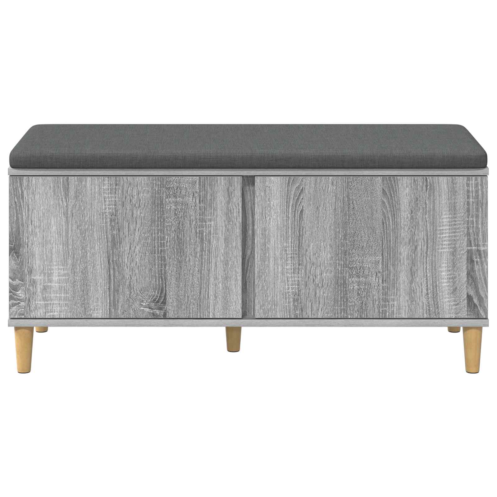 Koridoriaus suolas su pagalve Pilka Sonoma 100 x 38 x 46 cm