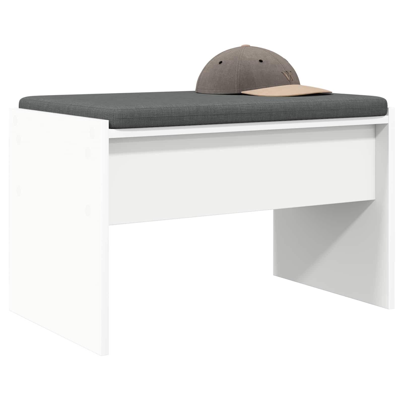 Corridor bench with cushion White 60 x 38 x 46 cm