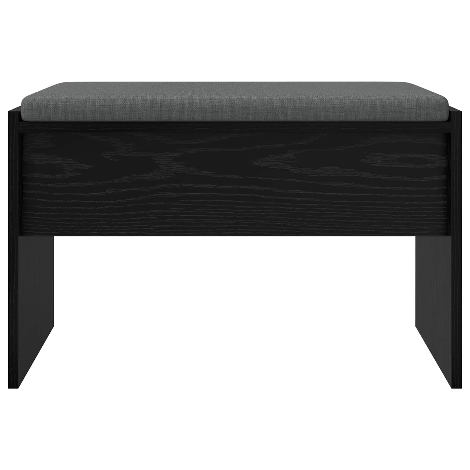 Hallway bench with cushion Black oak 60 x 38 x 46 cm