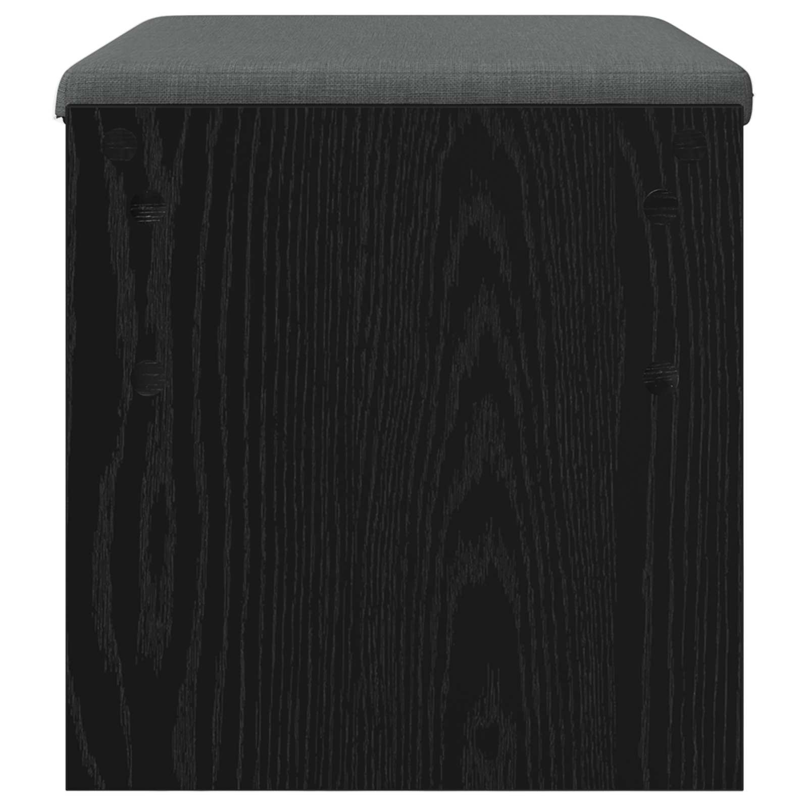 Hallway bench with cushion Black oak 60 x 38 x 46 cm
