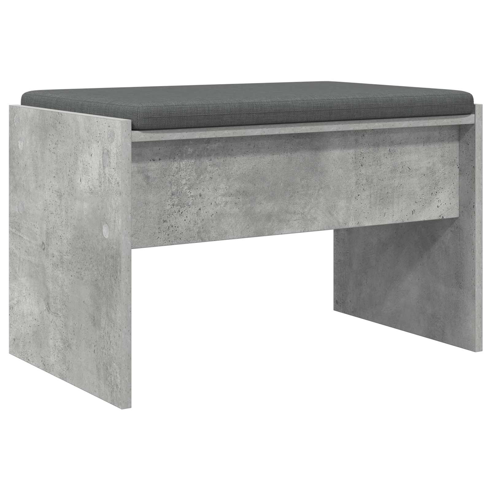 Koridoriaus suolas su pagalve Betono pilka 60 x 38 x 46 cm