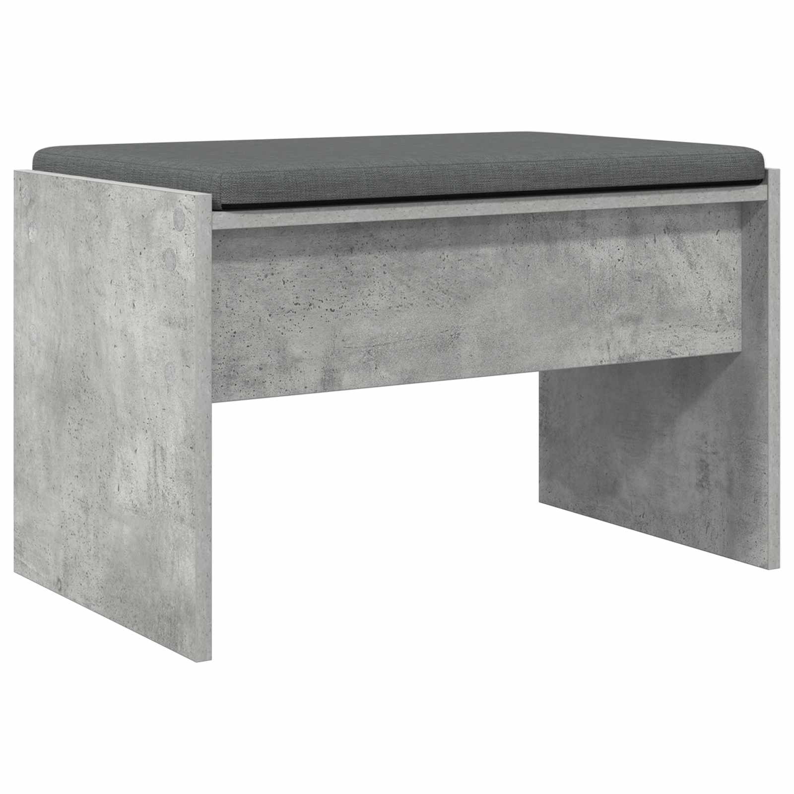 Koridoriaus suolas su pagalve Betono pilka 60 x 38 x 46 cm