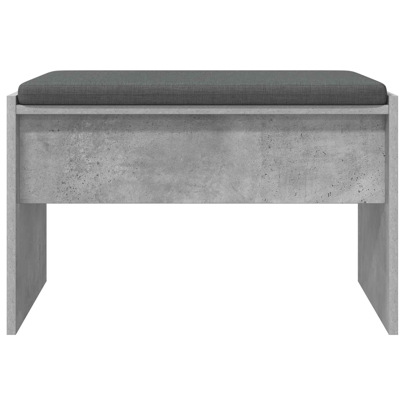 Koridoriaus suolas su pagalve Betono pilka 60 x 38 x 46 cm