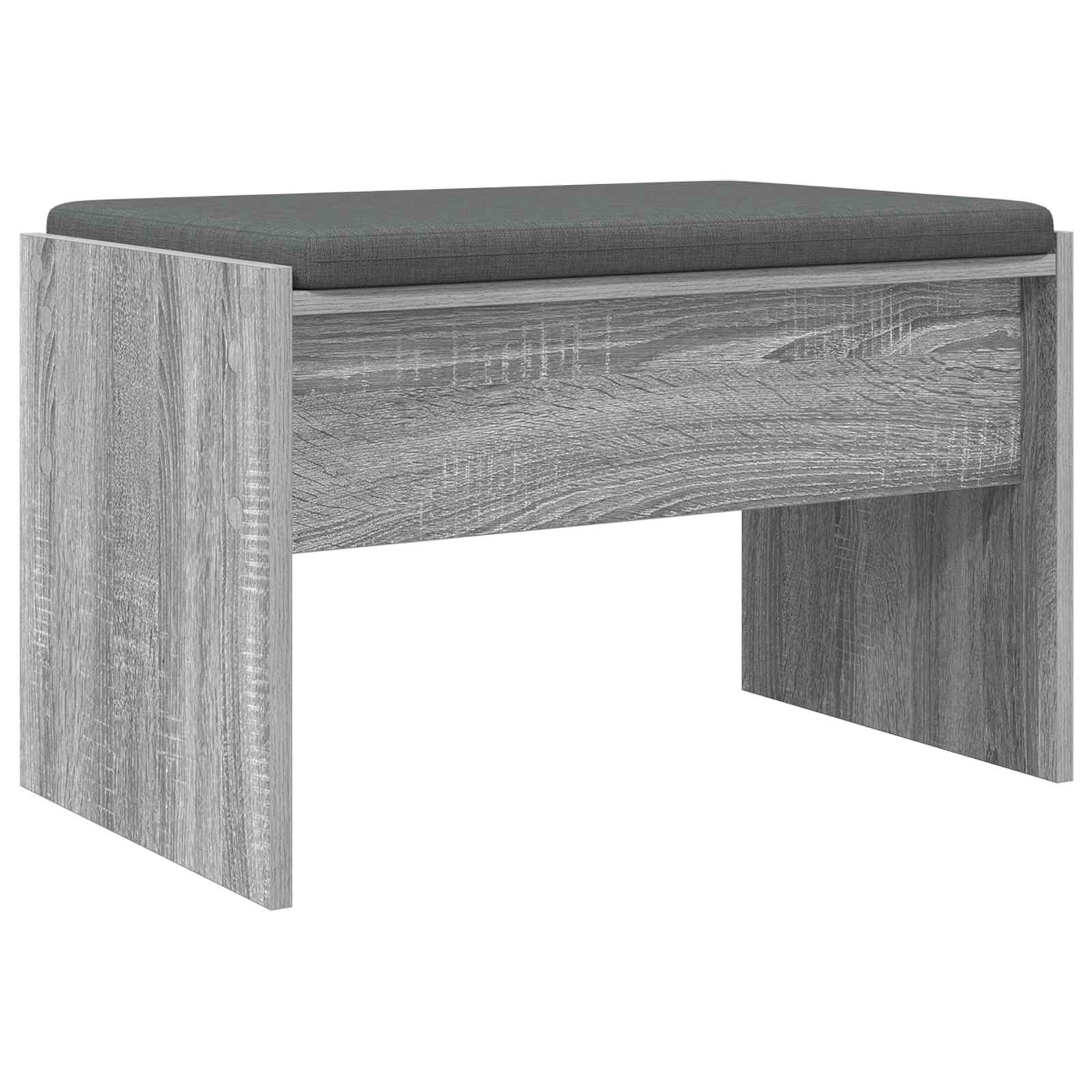 Koridoriaus suolas su pagalve Pilkas Sonoma 60 x 38 x 46 cm