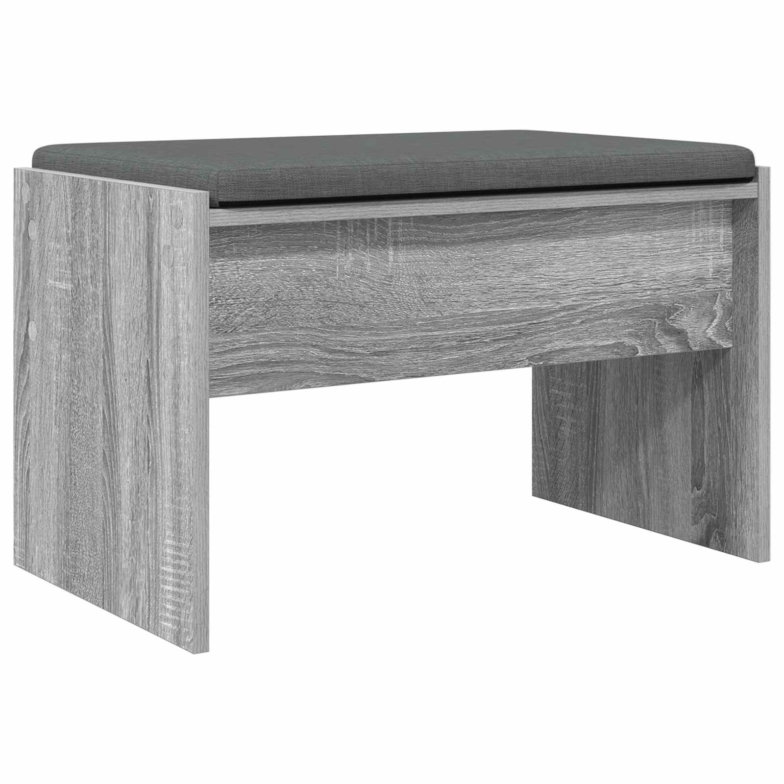 Koridoriaus suolas su pagalve Pilkas Sonoma 60 x 38 x 46 cm
