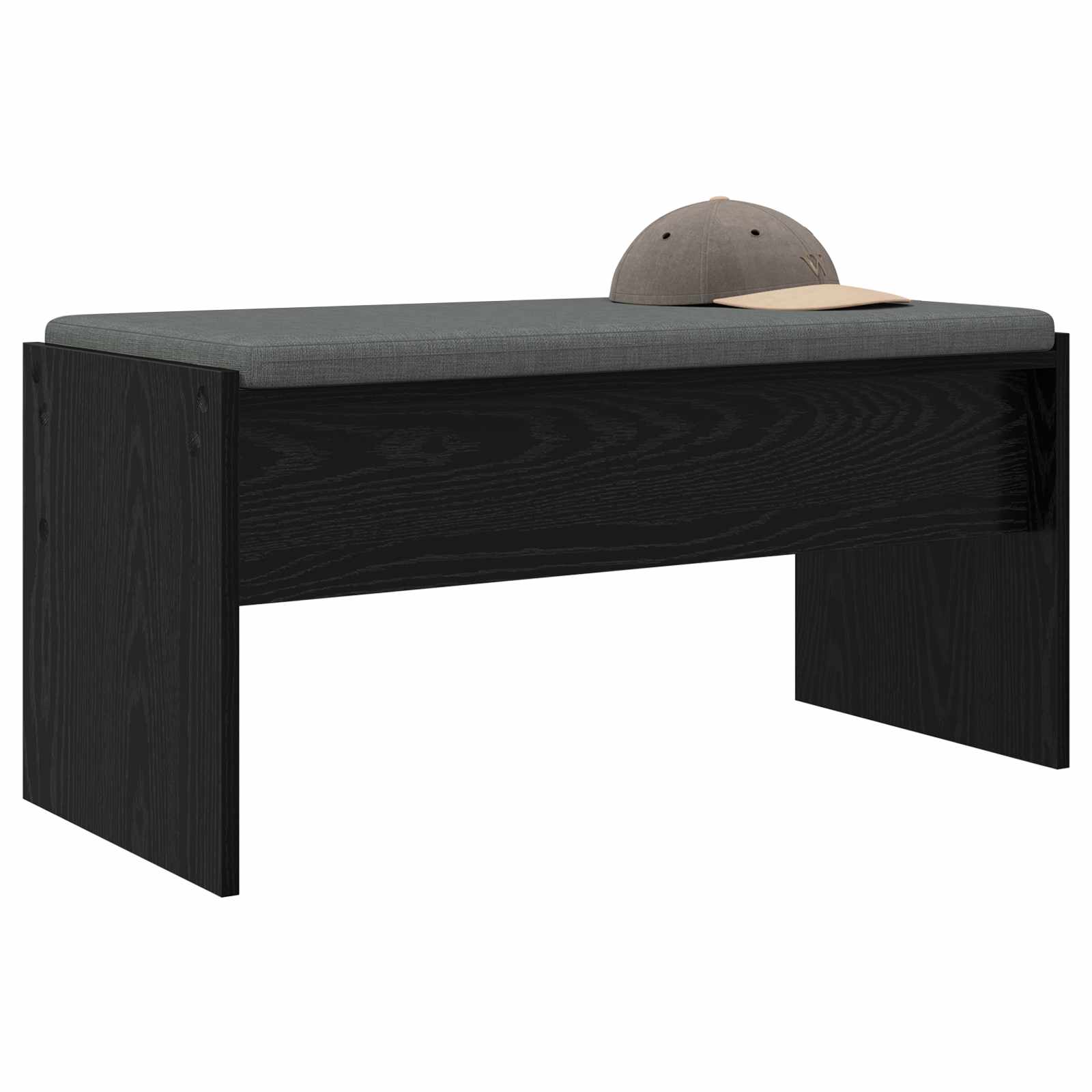 Koridora sols ar spilvenu Melns ozols 80 x 38 x 46 cm