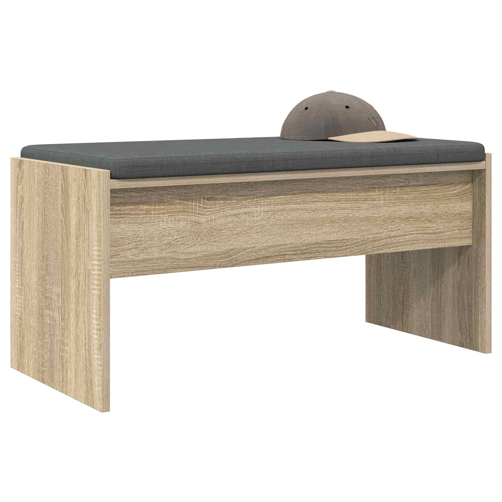 Koka sols ar spilvenu Sonoma ozols 80 x 38 x 46 cm