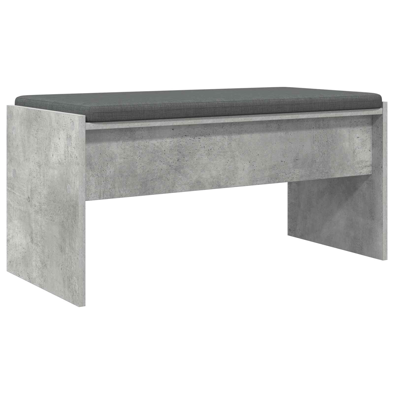 Koridoriaus suolas su pagalve Betono pilka 80 x 38 x 46 cm