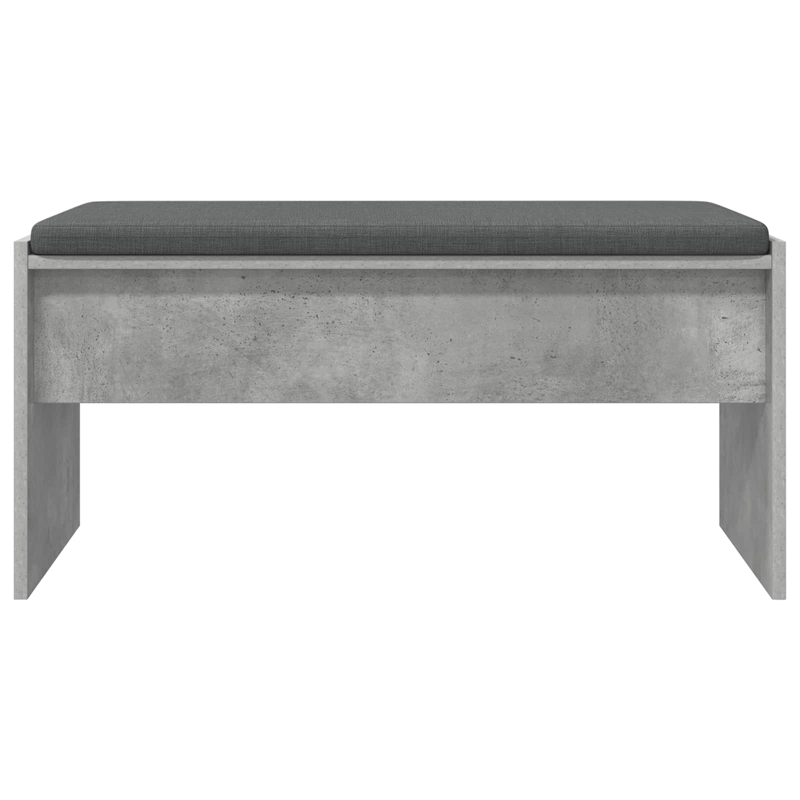 Koridoriaus suolas su pagalve Betono pilka 80 x 38 x 46 cm