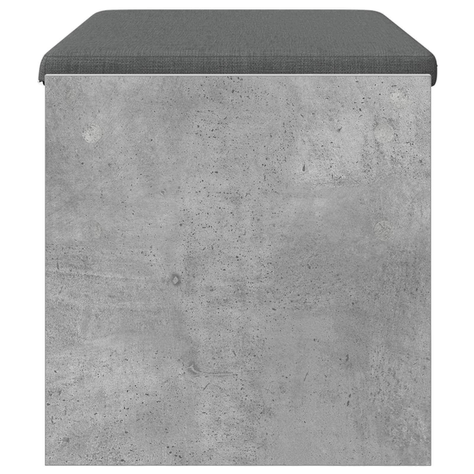 Koridoriaus suolas su pagalve Betono pilka 80 x 38 x 46 cm