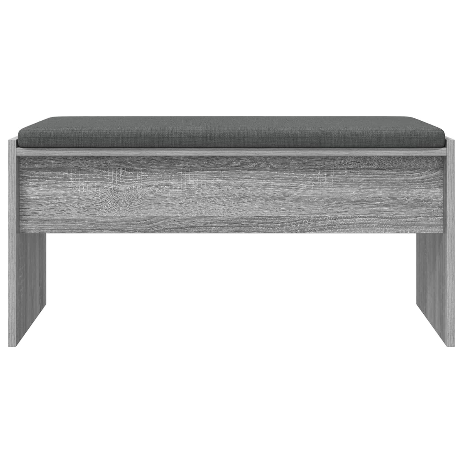 Hallway bench with cushion Grey Sonoma 80 x 38 x 46 cm