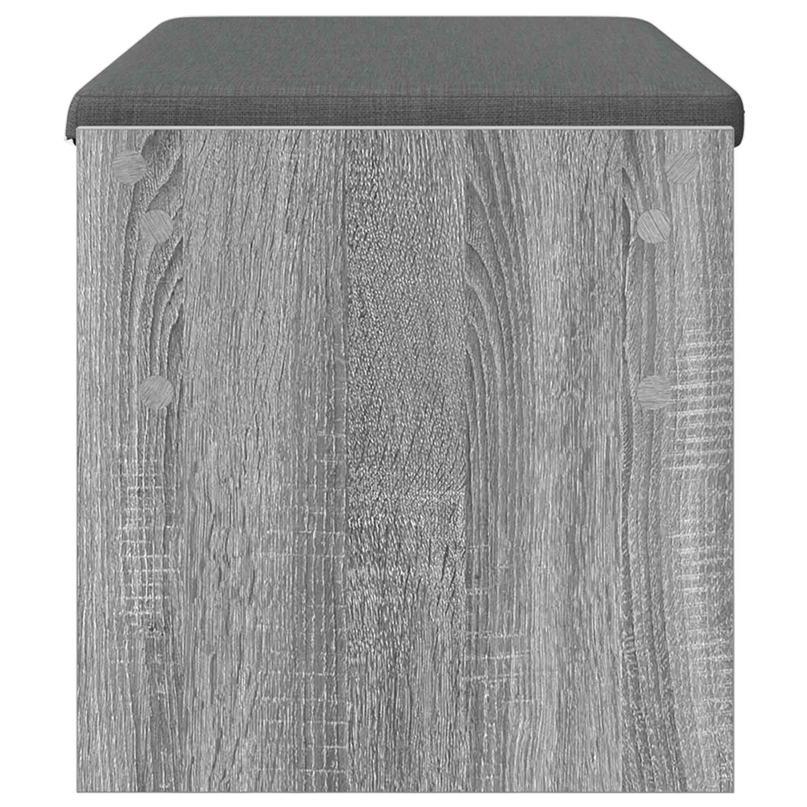 Hallway bench with cushion Grey Sonoma 80 x 38 x 46 cm