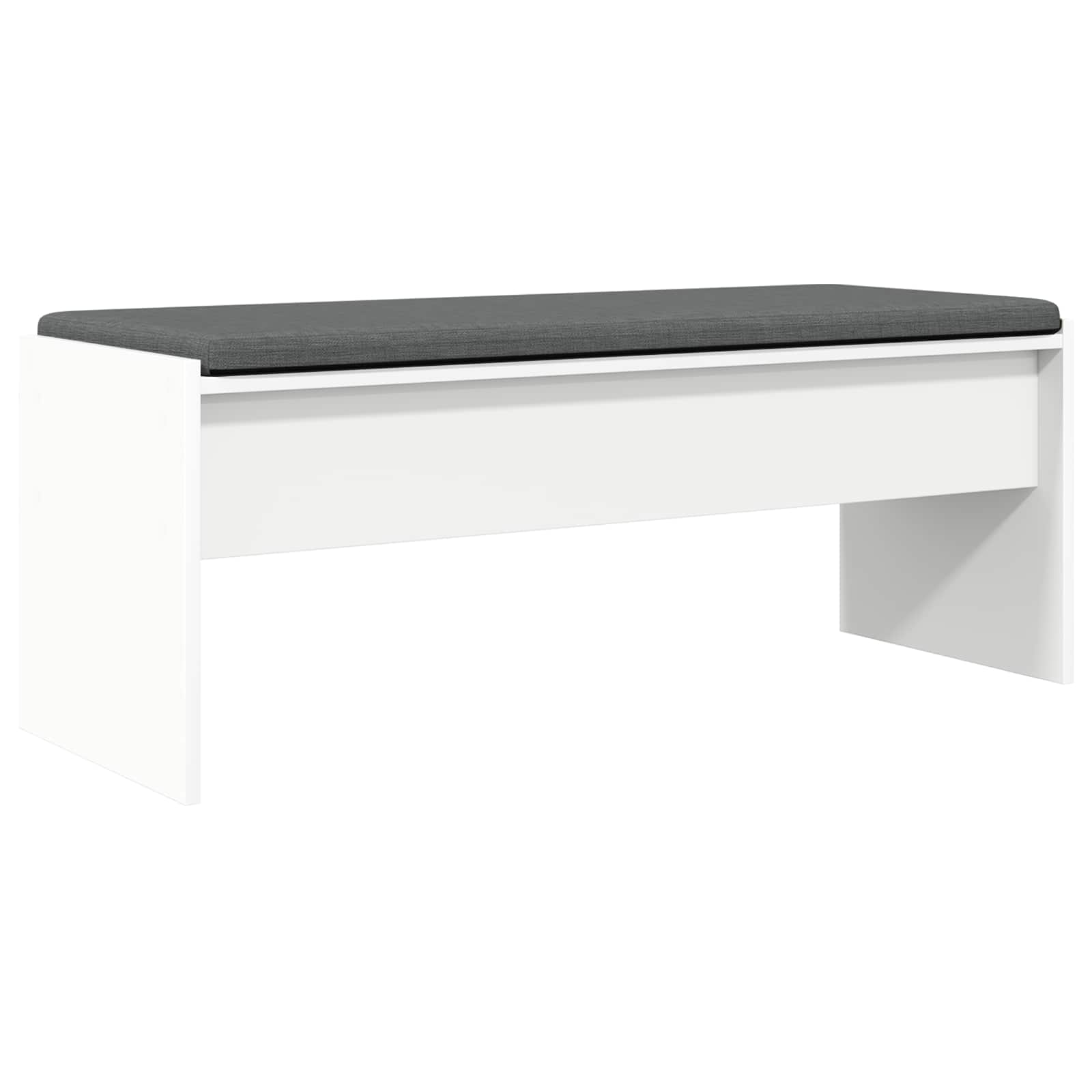 Hallway bench with cushion White 100 x 38 x 46 cm
