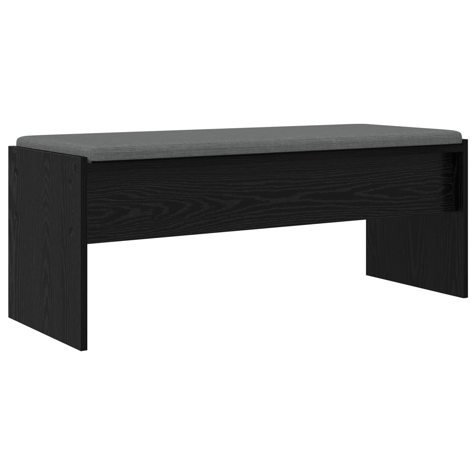 Koridoriaus suolas su pagalve Juodas ąžuolas 100 x 38 x 46 cm
